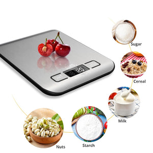Portable Electronic Digital Kitchen Scale With Timer