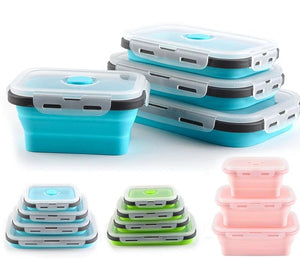 Set of 4 Silicone Collapsible Containers